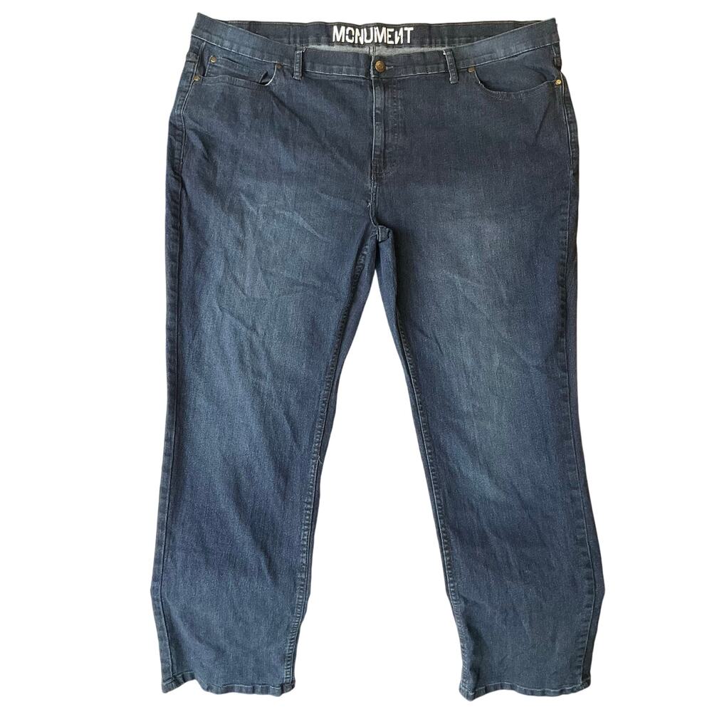 Monument Women Skinny Jeans size 46 in. Blue Mid Rise Stretch